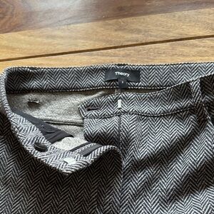 Theory Men's Herringbone Pants - Black and White